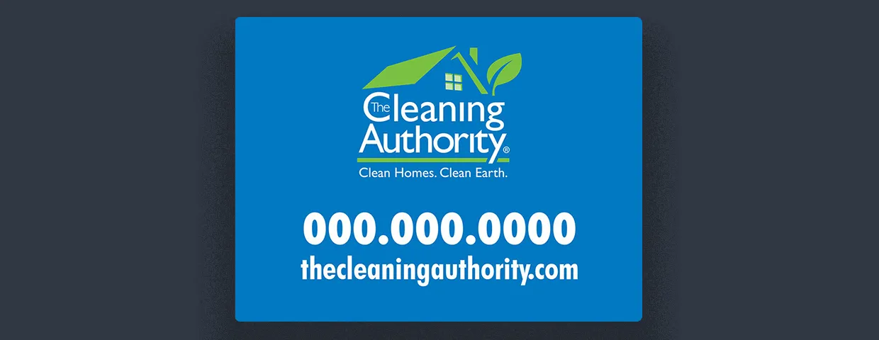 The Cleaning Authority blue vehicle magnet, created by CG Detroit.