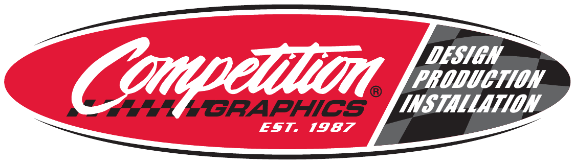 Competition Graphics logo — Est. 1987, Design Production Installation